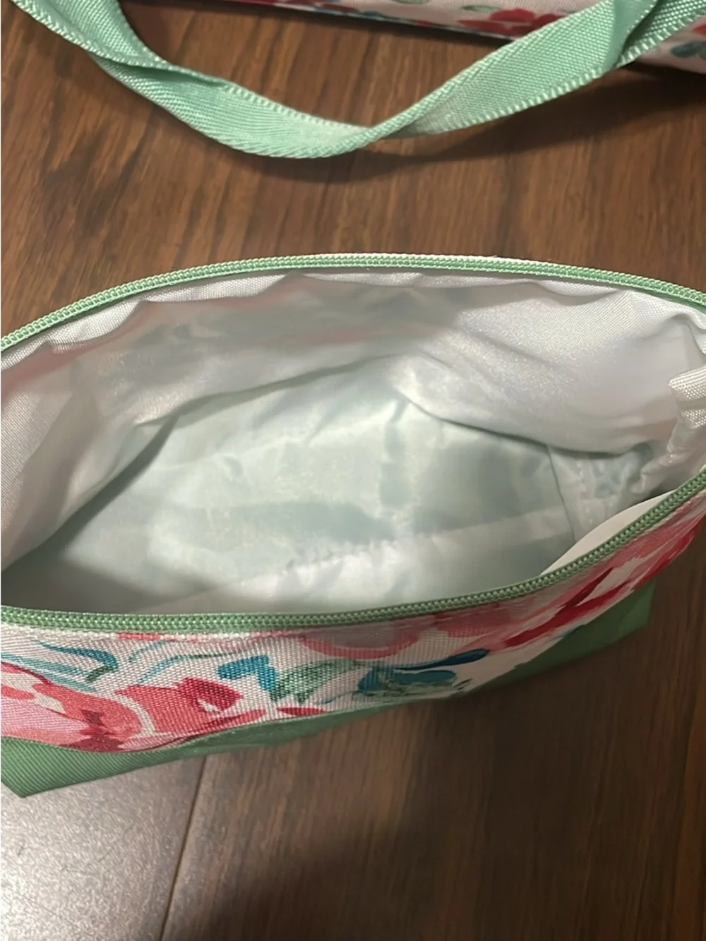 The Pioneer Woman Mint and Coral Floral Diaper Tote with Matching Pouch